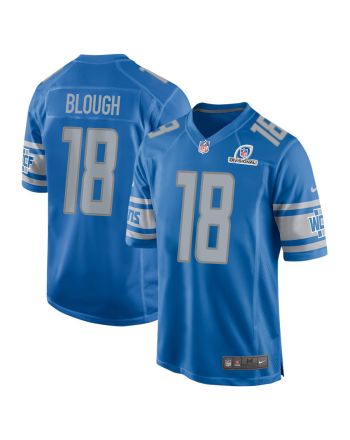 David Blough 18 Detroit Lions 2024 Divisional Patch Game Men Jersey - Blue