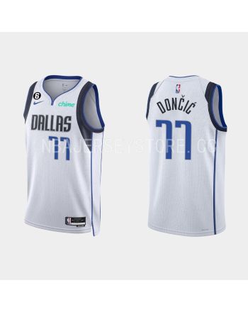 Dallas Mavericks Luka Doncic 77 2022-23 Association Edition White Men Jersey Swingman