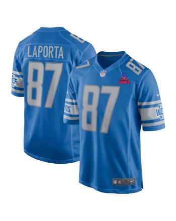 Sam LaPorta 87 Detroit Lions 2024 Pro Bowl Patch Game Men Jersey - Blue