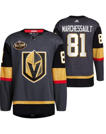 Men Vegas Golden Knights 81 Jonathan Marchessault Alternate Primegreen Black Jersey 2023 All-Star Jersey