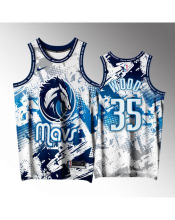 Christian Wood 35 Dallas Mavericks White Printing Men Jersey Splash City Exclusive Edition