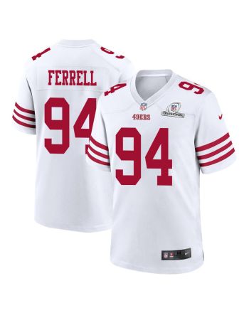 Clelin Ferrell 94 San Francisco 49ers 2024 Divisional Patch Game Men Jersey - White