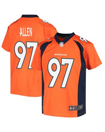 Zach Allen 97 Denver Broncos Game Youth Jersey - Orange