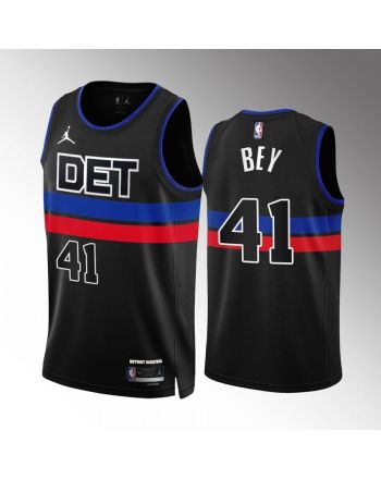 Saddiq Bey 41 2022-23 Detroit Pistons Black Statement Edition Jersey Swingman