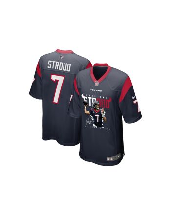 CJ Stroud 7 Houston Texans Cool Breeze Signed Game YOUTH Jersey - Navy