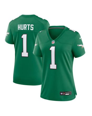 Jalen Hurts 1 Philadelphia Eagles Alternate Game Women Jersey - Kelly Green