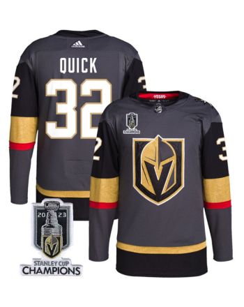 Jonathan Quick 32 Vegas Golden Knights 2023 Stanley Cup Champions Patch Alternate Breakaway Player Jersey - Black