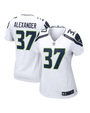 Shaun Alexander 37 Seattle Seahawks Women's Retired Game Jersey - White