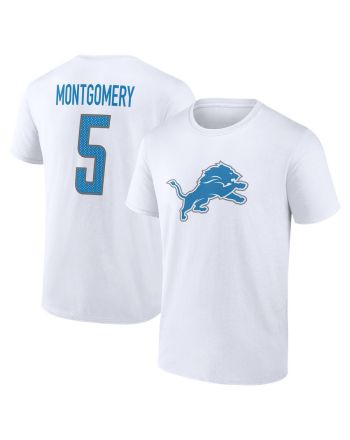 David Montgomery 5 Detroit Lions Unisex T-Shirt - White