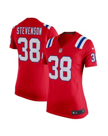 Rhamondre Stevenson 38 New England Patriots Women's Alternate Game Player Jersey - Red