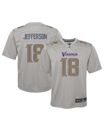 Justin Jefferson 18 Minnesota Vikings Youth Atmosphere Game Jersey - Gray