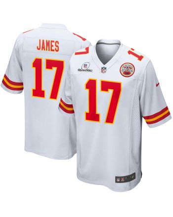 Richie James 17 Kansas City Chiefs 2024 Divisional Patch Game Men Jersey - White