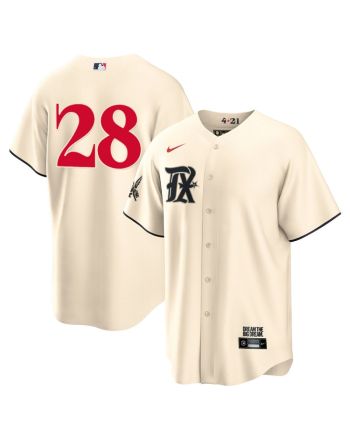 Jonah Heim 28 Texas Rangers 2023 City Connect Cool Base Game Jersey - Cream