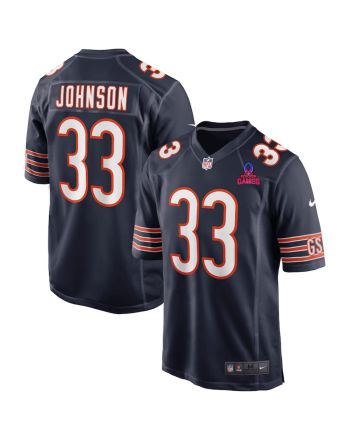 Jaylon Johnson 33 Chicago Bears 2024 Pro Bowl Patch Game Men Jersey - Navy