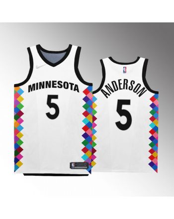 Minnesota Timberwolves Kyle Anderson 5 2022-23 City Edition White Jersey Bob Dylan