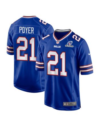 Jordan Poyer 21 Buffalo Bills 2023 Playoffs Patch Game Men Jersey - Royal