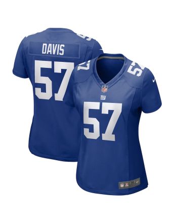 Jarrad Davis 57 New York Giants Women Team Game Jersey - Royal