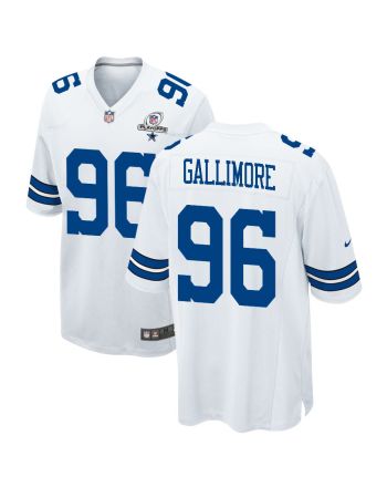 Neville Gallimore 96 Dallas Cowboys 2023 Playoffs Patch Game Men Jersey - White