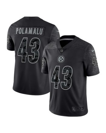 Troy Polamalu 43 Pittsburgh Steelers Retired Player RFLCTV Limited Jersey - Black