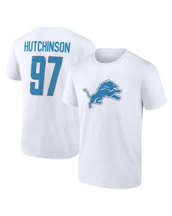 Aidan Hutchinson 97 Detroit Lions Unisex T-Shirt - White