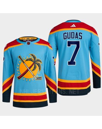 Florida Panthers 2023 Reverse Retro 2.0 Radko Gudas 7 Blue Primegreen Jersey Men's