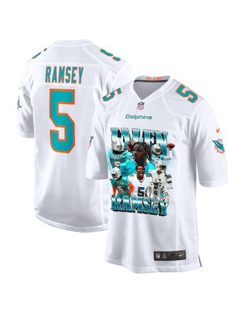 Jalen Ramsey 5 Signed Miami Dolphins Game Men Jersey - Aqua V2