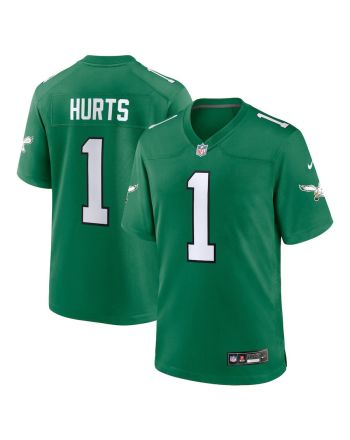 Jalen Hurts 1 Philadelphia Eagles Alternate Game Men Jersey - Kelly Green