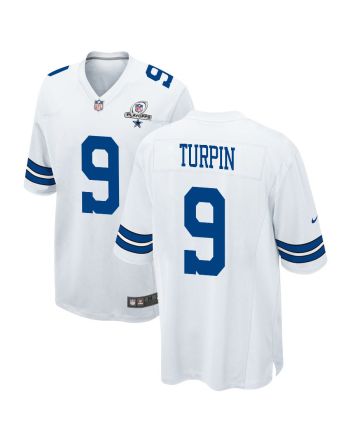 KaVontae Turpin 9 Dallas Cowboys 2023 Playoffs Patch Game Men Jersey - White