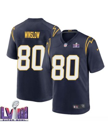 Kellen Winslow 80 Los Angeles Chargers Super Bowl LVIII Men Alternate Game Jersey - Navy