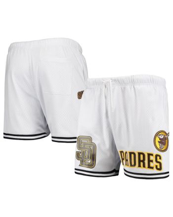 San Diego Padres Team Logo Mesh Shorts - White, Men