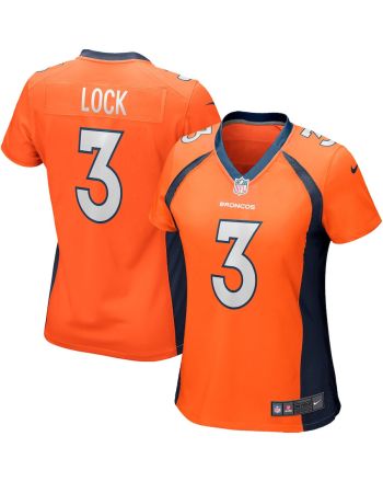 Drew Lock 3 Denver Broncos Women's Game Jersey - Orange