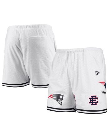 New England Patriots Logo Team White Mesh Shorts - Men