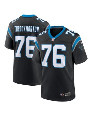 Calvin Throckmorton 76 Carolina Panthers Men's Team Game Jersey - Black