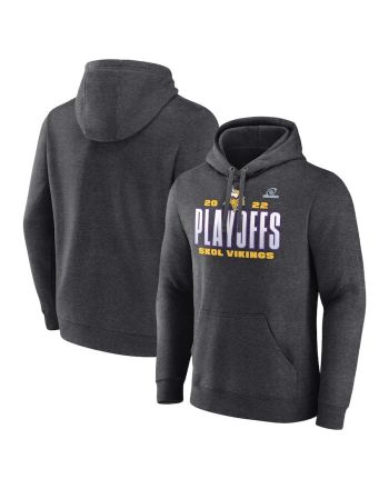 Minnesota Vikings 2022 NFL Playoffs Our Time Pullover Hoodie - Charcoal