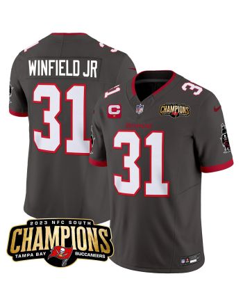 Antoine Winfield Jr. 31 Tampa Bay Buccaneers 2023 NFC South Champions Patch Game Men Jersey - Pewter