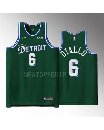 Detroit Pistons 6 Hamidou Diallo Green Men Jersey 2022-23 City Edition