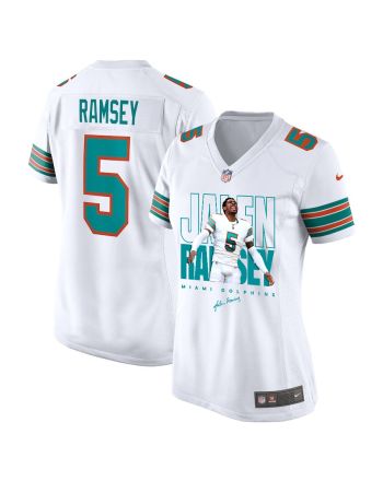 Jalen Ramsey 5 Signed Miami Dolphins Alternate Game Women Jersey - White