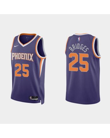 Phoenix Suns 25 Mikal Bridges 2022-23 Icon Edition Purple Men Jersey