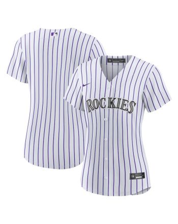 Colorado Rockies Women's Home Blank Jersey - White