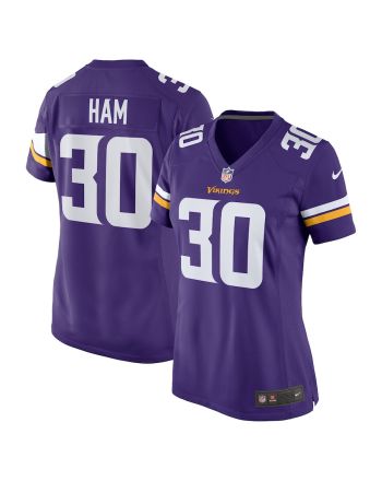 C.J. Ham 30 Minnesota Vikings Women Game Jersey - Purple