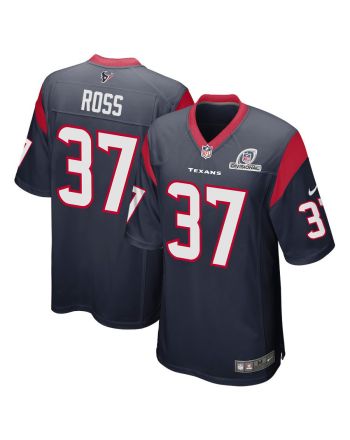 D'Angelo Ross 37 Houston Texans 2024 Divisional Patch Game Men Jersey - Navy