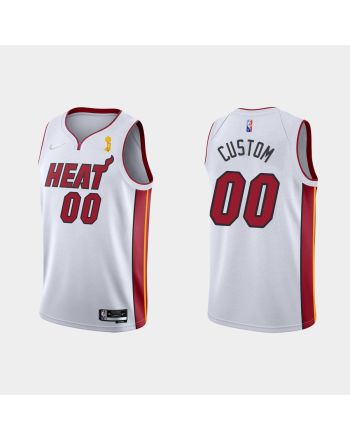 Miami Heat 00 Custom Champions Cup 2023 Patch White Jersey