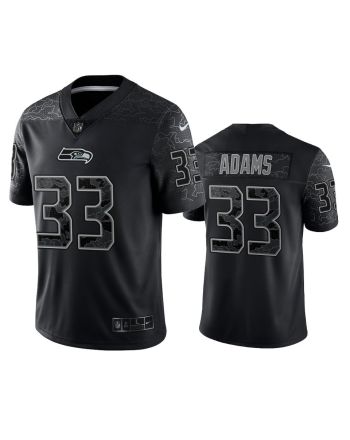 Jamal Adams 33 Seattle Seahawks Black Reflective Limited Jersey - Men