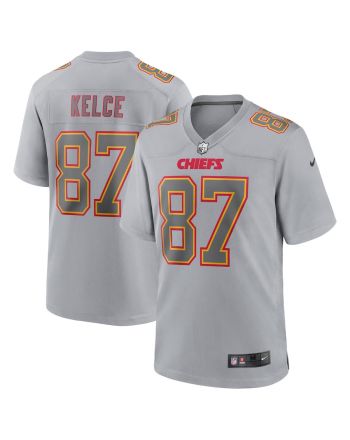 Travis Kelce 87 Kansas City Chiefs Atmosphere Fashion Game Jersey - Gray