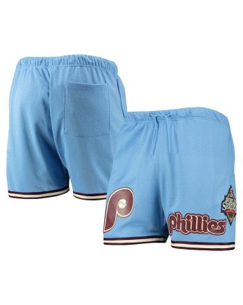 Philadelphia Phillies Team Logo Mesh Shorts - Light Blue , Men