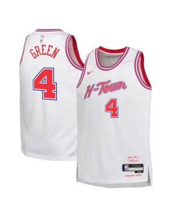 Jalen Green 4 Houston Rockets 2023/24 City Edition Swingman YOUTH Jersey - White