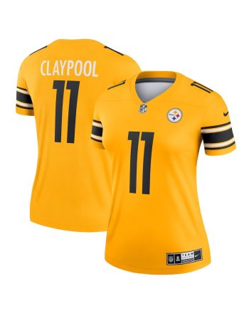 Chase Claypool 11 Pittsburgh Steelers Women's Inverted Legend Jersey - Gold