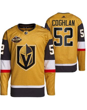 Men Vegas Golden Knights 52 Dylan Coghlan Primegreen Gold Jersey 2023 All-Star Jersey