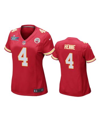 Chad Henne 4 Kansas City Chiefs Super Bowl LVII Game Jersey - Women Red