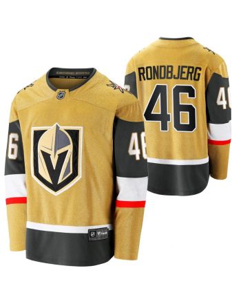 Men Vegas Golden Knights Jonas Rondbjerg 46 2023 Home Player Gold Jersey Jersey